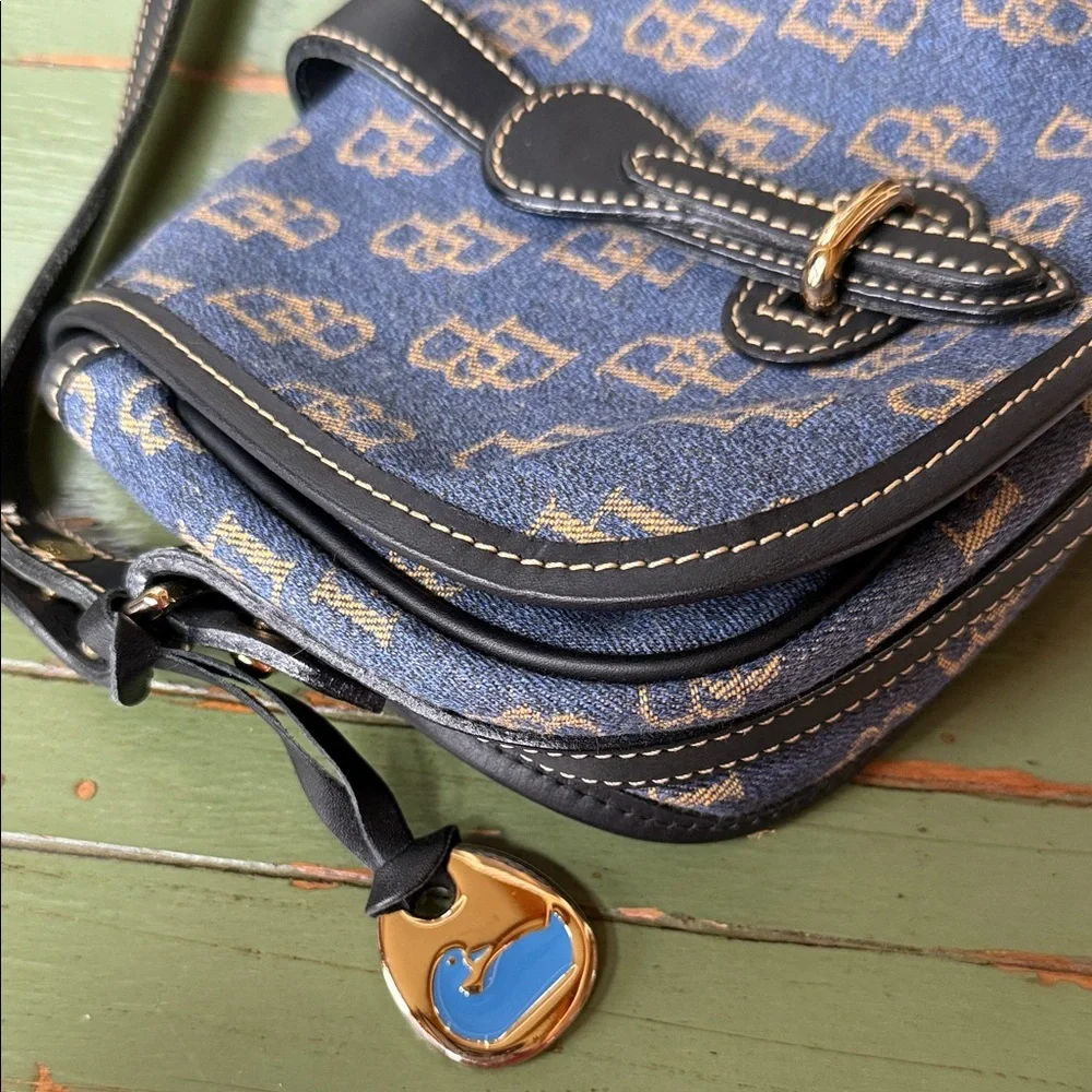 Dooney & Bourke Blue and Gold Crossbody Bag - Picture 4 of 6